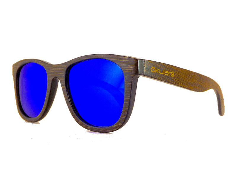 Okulars® Occhiali da Sole in Legno Uomo/Donna Dark bamboo